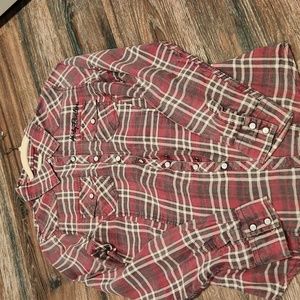 Harley Davidson Flannel Snap button